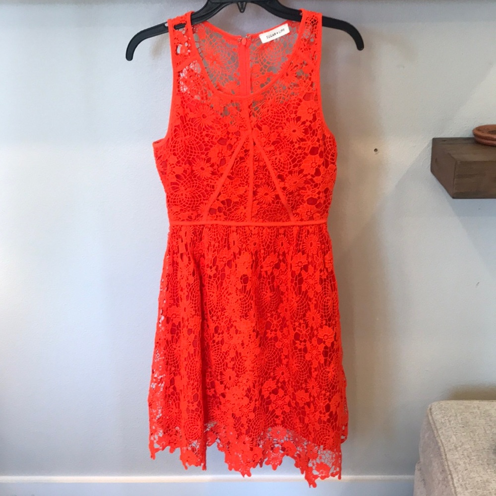 Orange Lace Dress
